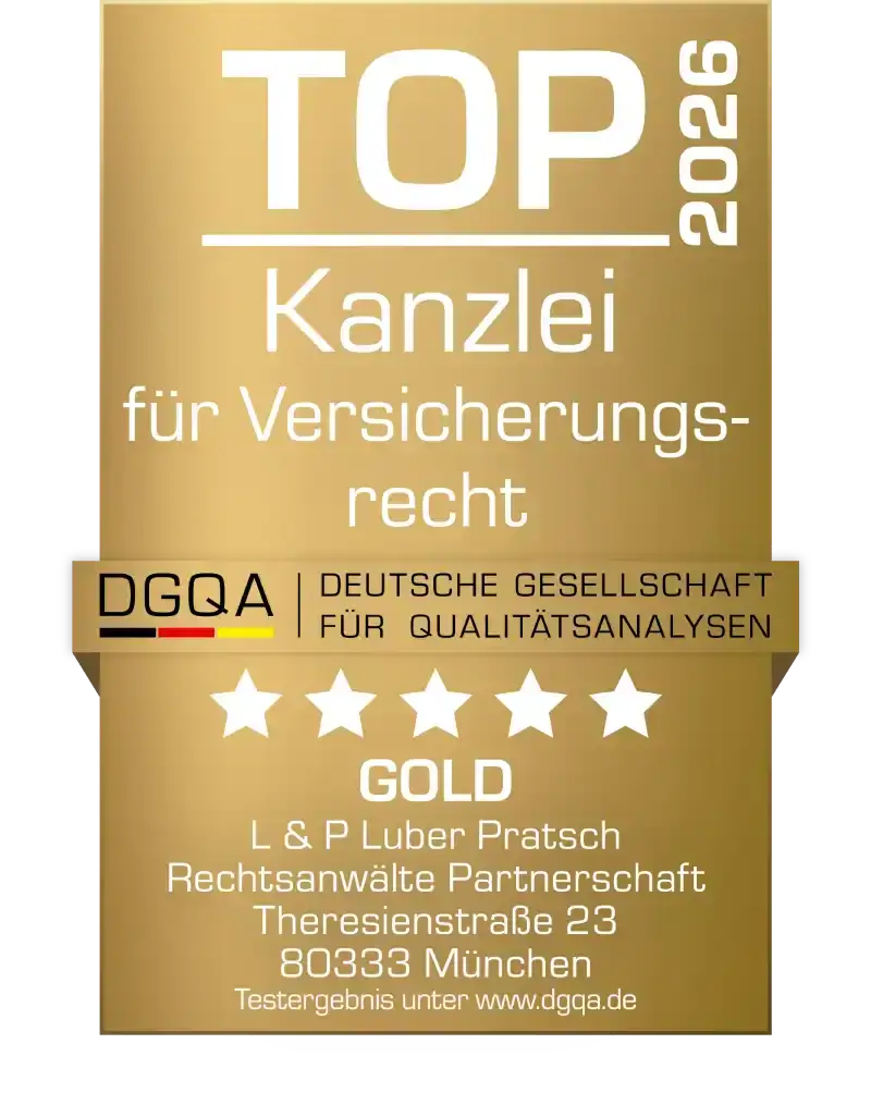 Top Kanzlei 2026 für Versicherungsrecht ausgezeichnet