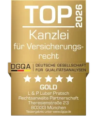 Top Kanzlei 2026 für Versicherungsrecht ausgezeichnet